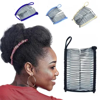 

Stretch Banana Clip Double Side Lazy Women Hair Comb Easy Thick Curly Hair Styling Tool Ponytail Mohawk Maker Accessories