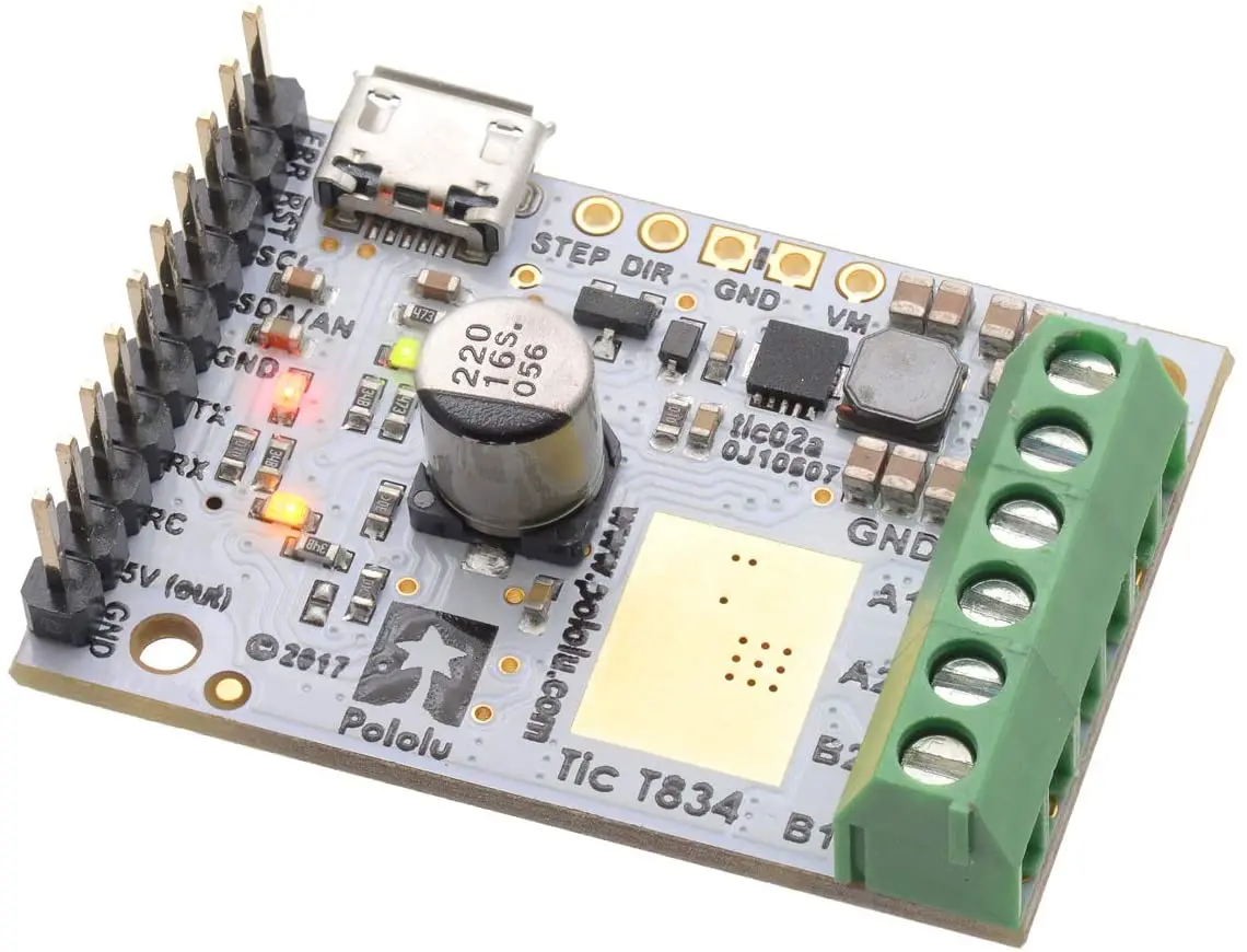 USB-контроллер шагового двигателя Tic T834 | Обустройство дома