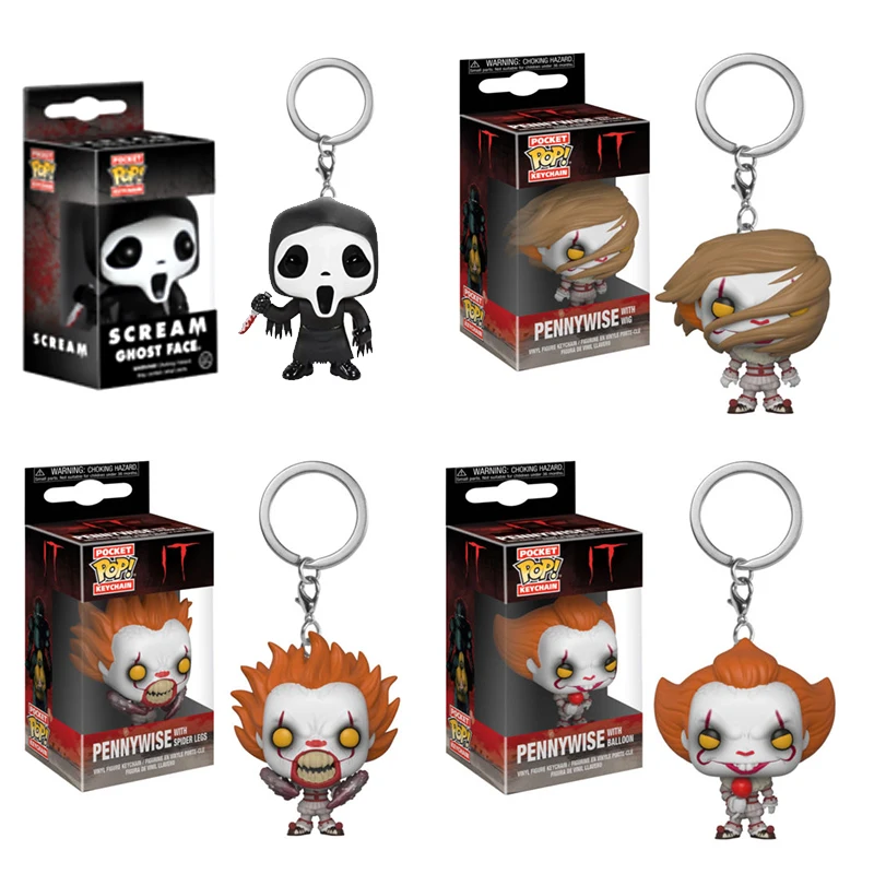 

Funko POP Stephen King's It Keychain Toys Pennywise Scream PVC Action Figure Collectible Christmas gifts for children