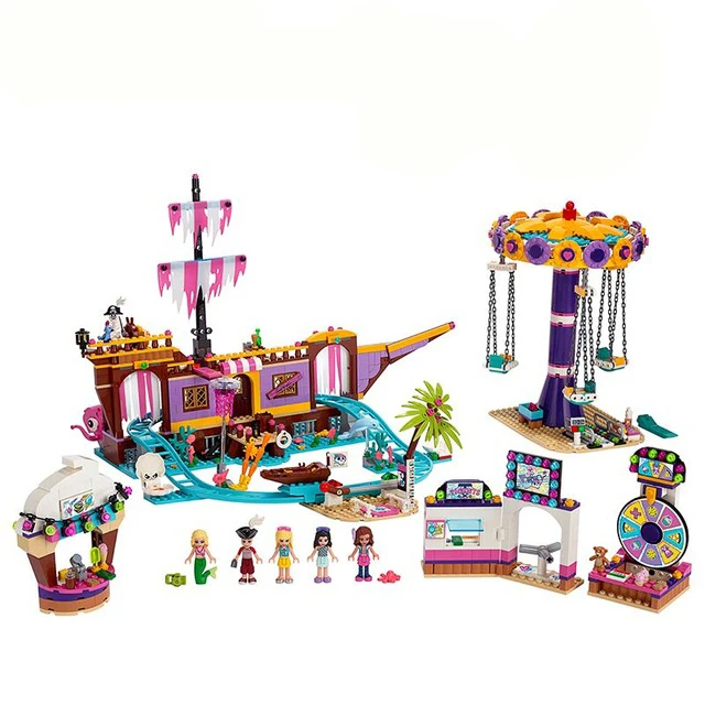 

New Friends Set Amusement Park Fit for Legoingly Friends 41375 Model Building Block Bricks DIY Toys for Girl Christmas Gifts