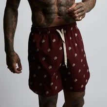 Мужские шорты, Летние повседневные пляжные шорты-бермуды, мужские спортивные шорты для бодибилдинга, Сухая Сетка, шорты, одежда для фитнеса