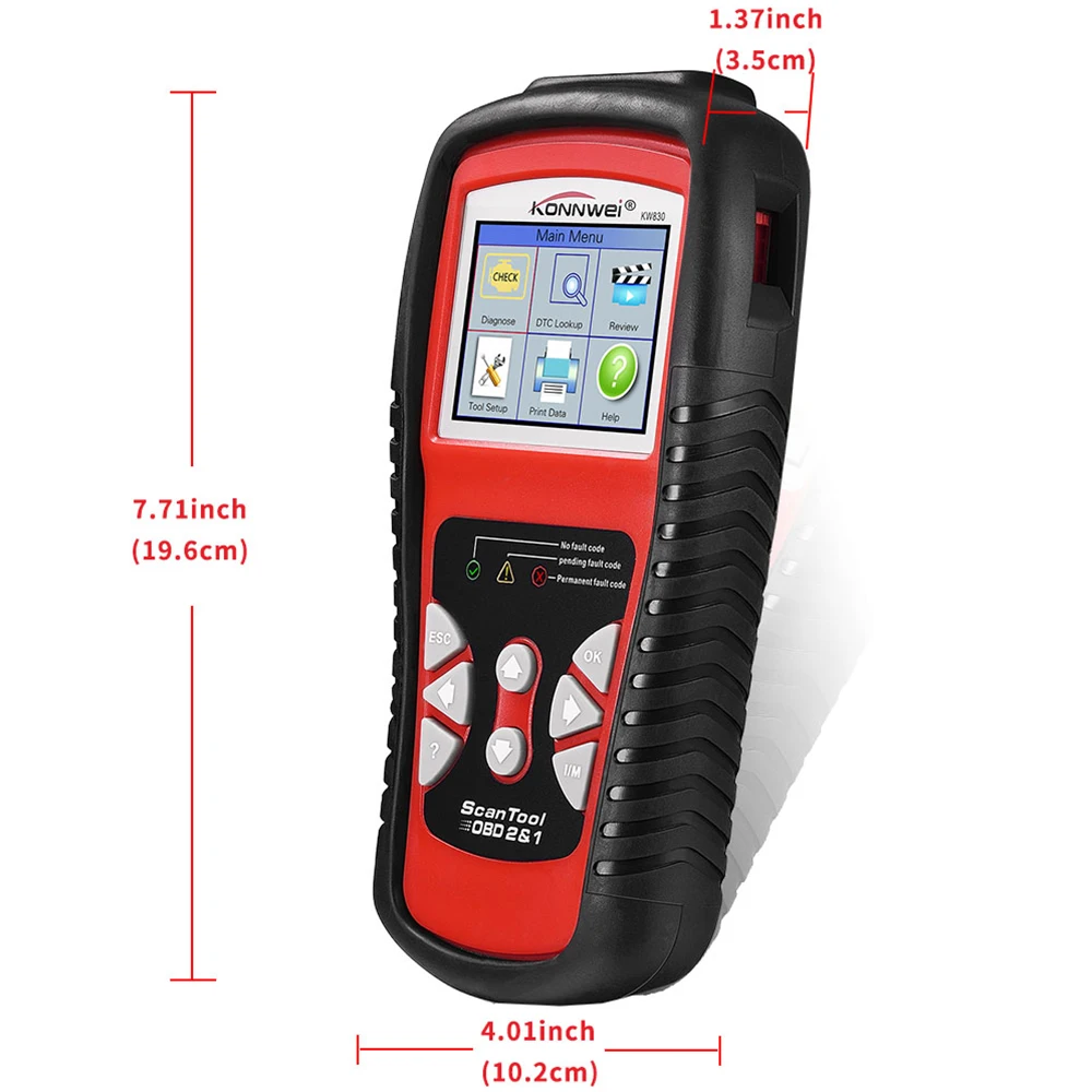KONNWEI KW830 OBD2 диагностический сканер автомобильный диагностический код считыватель двигателя авто диагностический 2,8 дюймовый экран для Ford Toyota Honda