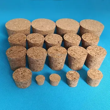 

50pcs Top DIA 13mm to 39mm Wood Cork Lab Test Tube Plug Essential Oil Pudding Small Glass Bottle Stopper Lid