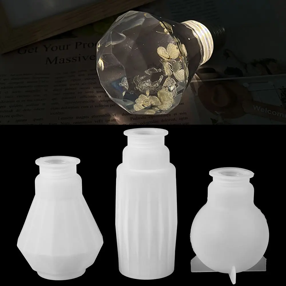 DIY LED Light Bulb Resin Mold Handmade Epoxy LED Bulb Silicone Mould