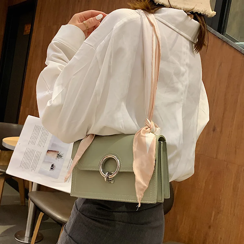 

Fashion Small Square Bag 2019 New Style Occident Fashion Silk Scarves Hand Bag Versatile Single-shoulder Bag for Women Bag