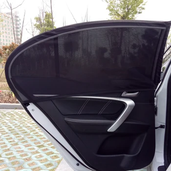 

A2Pcs Car Window Cover Sunshade Curtain UV Protection Shield Sun Shade Mesh Solar Mosquito Dust Protection