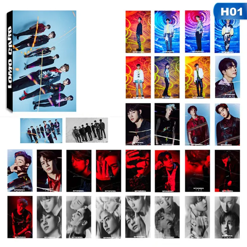 Новейшая модель; KPOP GOT7 альбом самодельные Бумага ЛОМО карта фото плакат HD Фотокарта 30 шт./компл. вентиляторы коллекция