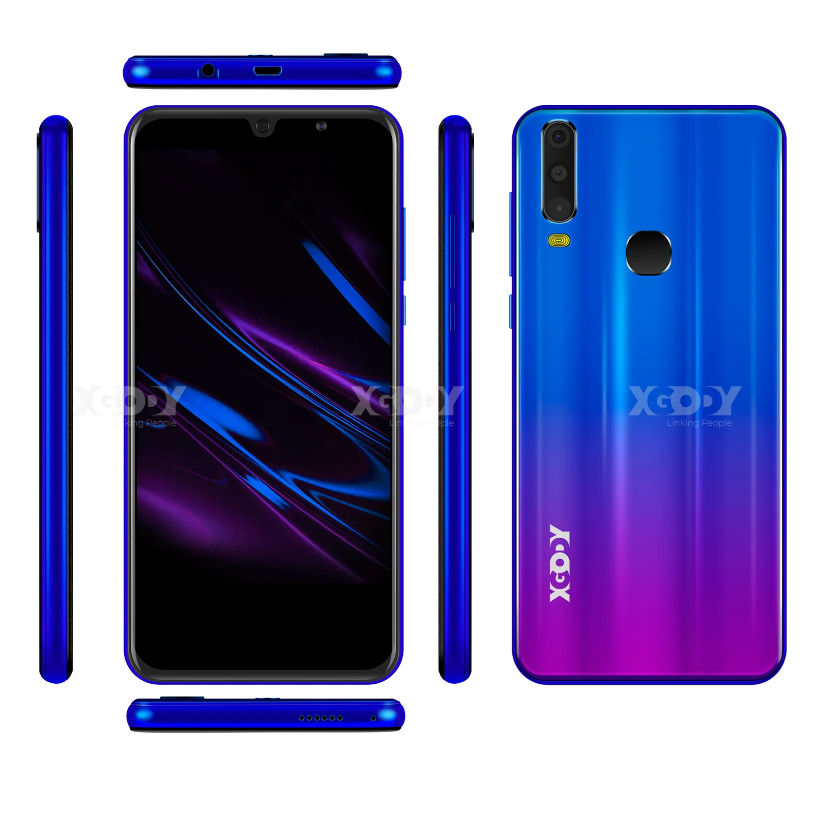 XGODY 3G Смартфон Android 8 1 с двумя sim картами 6 дюймов 18:9 ГБ сотовые телефоны MTK6580
