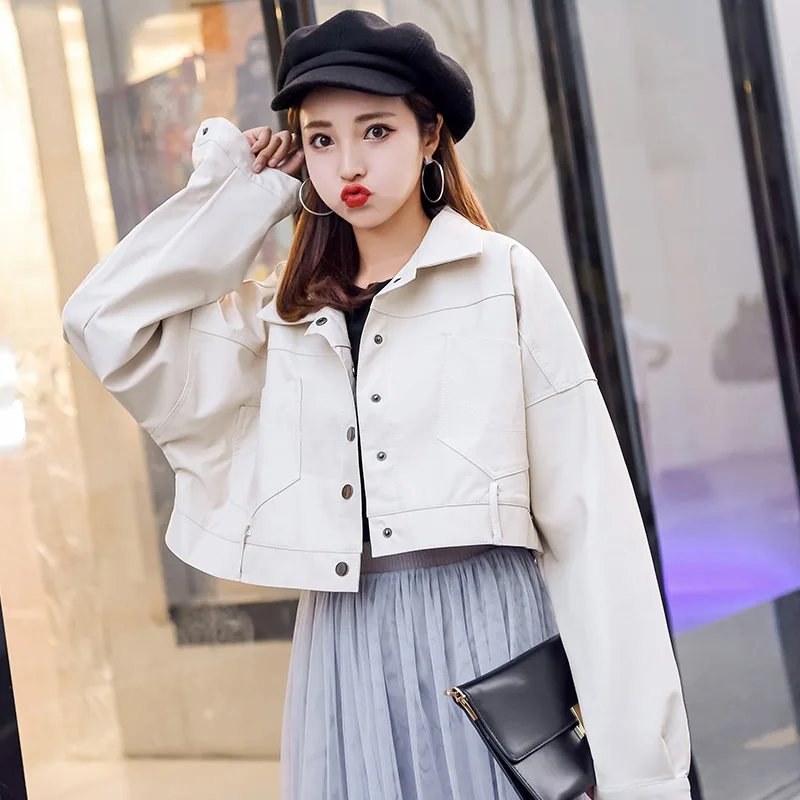 

According to Nalini 2018 Fall And Winter Clothes New Style Leather Coat Women's Korean-style Large Pocket xi shui pi Loose And P