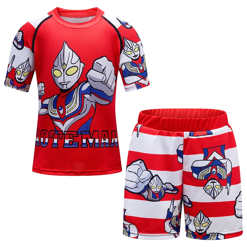 Kids Sportswear MMA BJJ Rashguard Jiu Jusit Boxing Muay Thai Jersey Shirt Shorts Sport Suit Running Set Children Boys Sportsuits 5