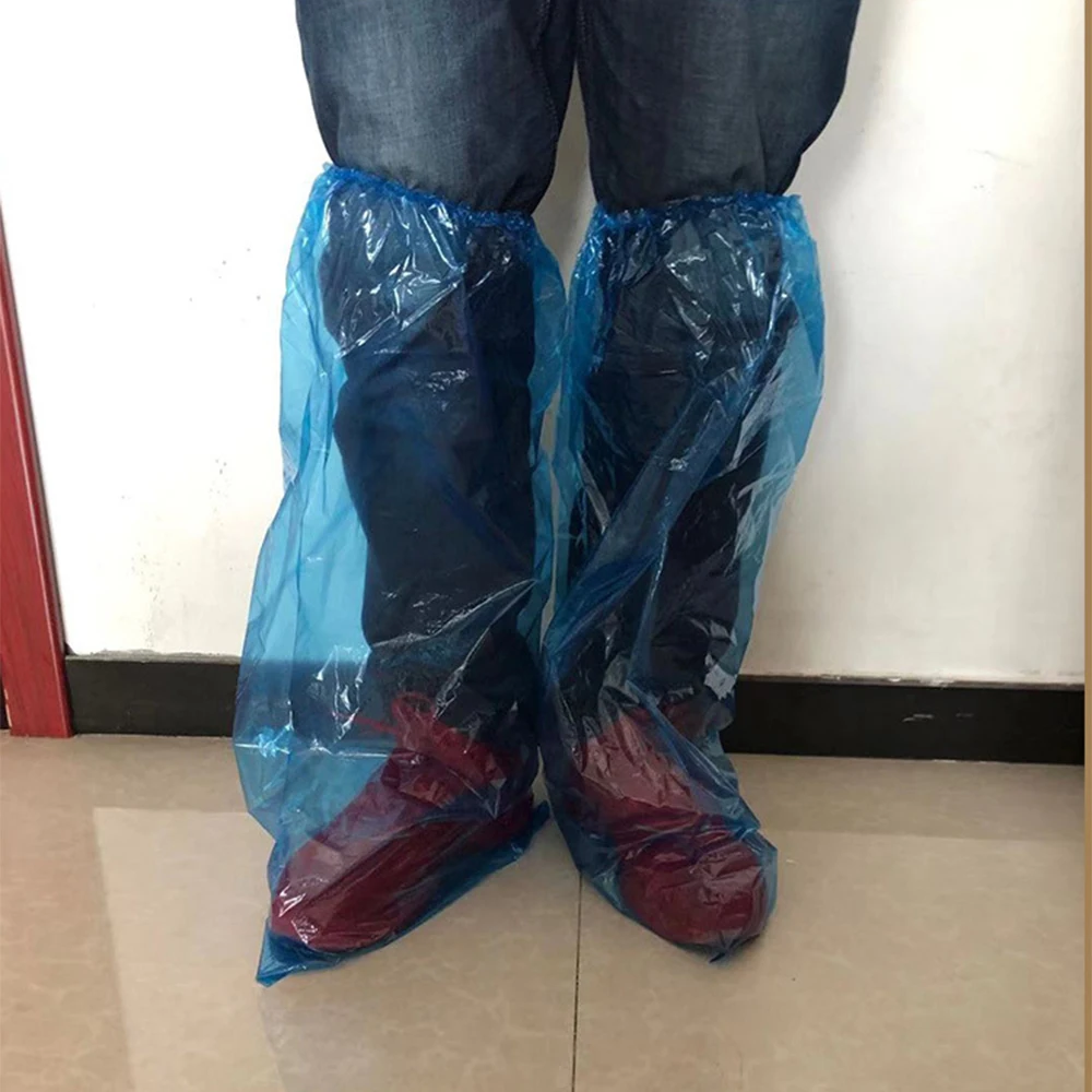 100pcs High Quality Durable Waterproof Plastic Disposable Rain Shoe