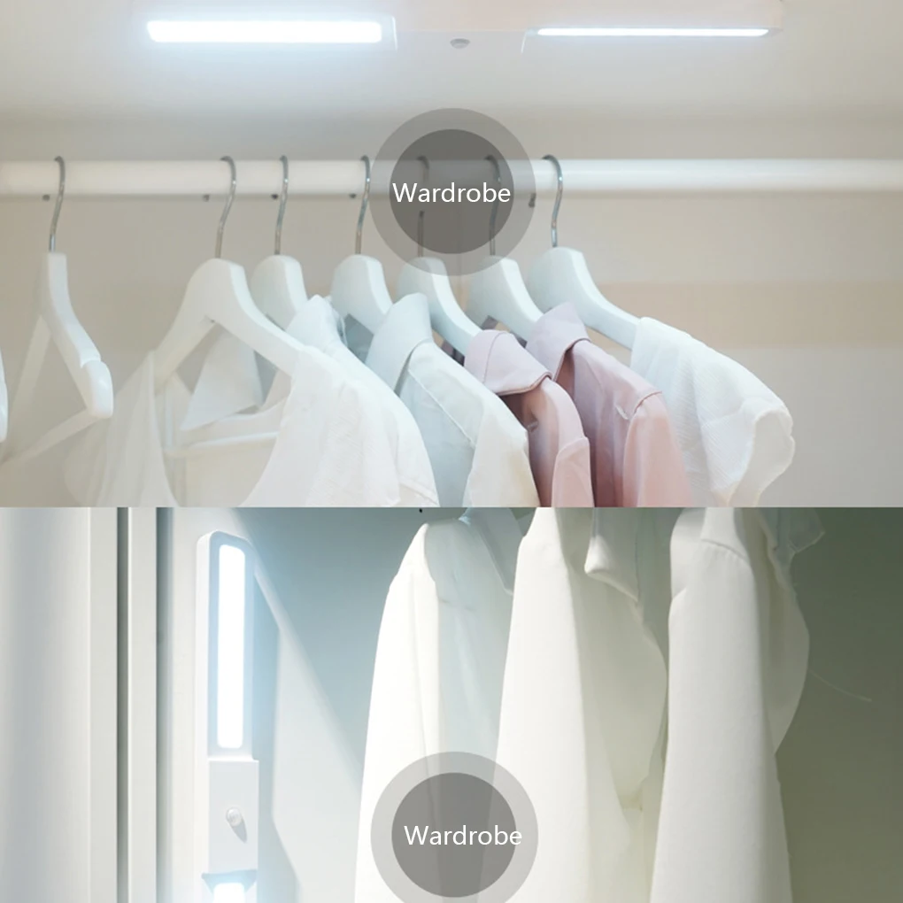 buy 20 LED Intelligent Induction Wardrobe Lamp Wide Angle Human Body Infrared Sensor Cabinet Night Light