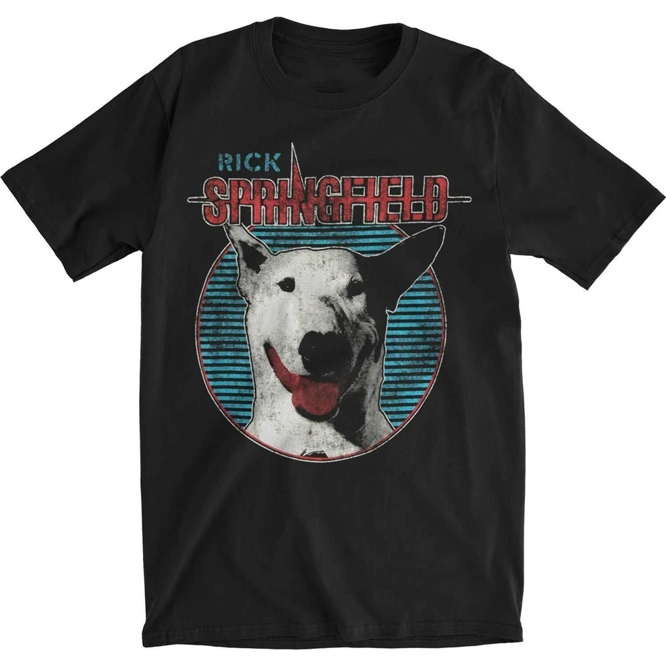 Rick Springfield Men'S Dog Circle Mens Soft T Slim Fit T-Shirt Black Top Quality Tee Shirt | Мужская одежда