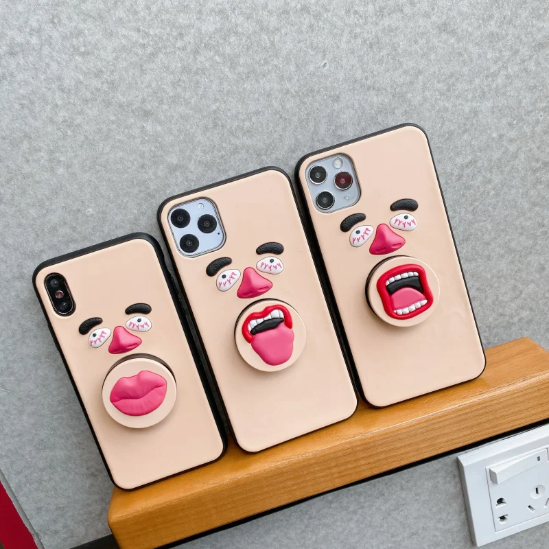 

3D personality expression shell for Coque iphone 11 Pro Max 7 8 s Plus bottom cover for Funda iphone X XR XS Max shell