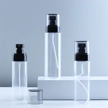 

100ml/120ml/150ml Plastic Spray Bottle Essential Oil Liquid Pet Spray Empty Bottle Transparent Plastic Flat Bottle Refill Bottle