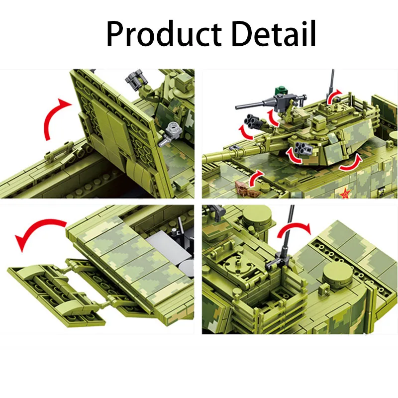 632007 1285 шт. город технологические строительные блоки WW2 военные ZBD-TYPE 05 танк-амфибия пехоты Боевая машина кирпича мальчик подарки