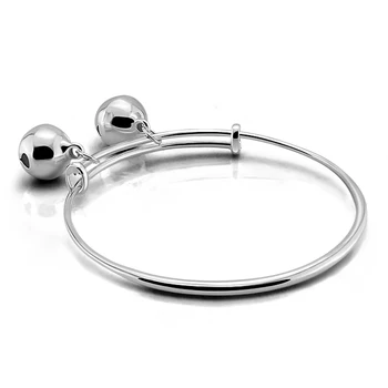 

Charming lady 925 sterling silver jewelry Contracted solid silver women bracelet Fashion and lovely bracelet pendant girl bell