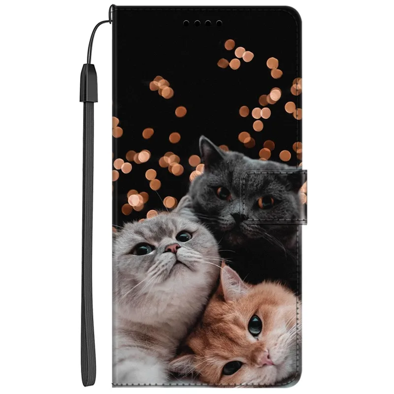 Elegant PU Leather Book Wallet Phone Case with Magnetic Closure and Card Holder Feature