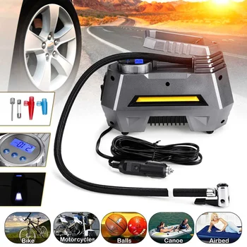 

150Psi 12V Electronic Digital Portable Car Wheel Tire Inflatable Pump Inflator Air Compressor Electric Inflating Machine Nozzle
