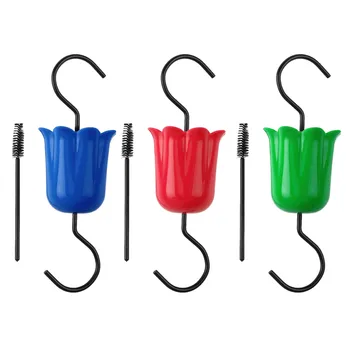 

Feeders Flower Hummingbird Oriole Ant Moat Feeders Accessory Hooks/Hangers with 3 Clean Brushes Feeders for Outdoor House Garden