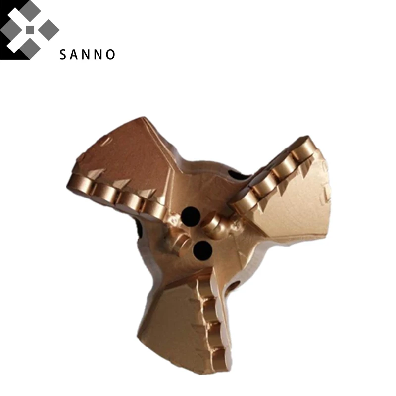 PDC drag bits 3 wings hard drill bit customized wear-resisting well  rock drilling bits for geological exploration (4)