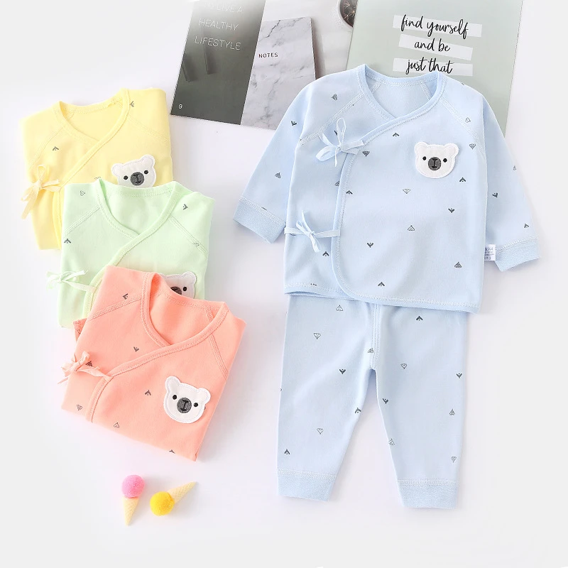 Conjuntos De dormir recién nacidos, 100% algodón, ropa para bebé De 0 a 6 meses, conjunto De pijamas con estampado De animales De dibujos De bebé|Sets de pijamas| - AliExpress