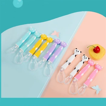 

Cute Cartoon Silicone Spoon Soft Head Spoon Soup Baby Boy Girl Feeding Tableware Safe Non-toxic Dropshipping