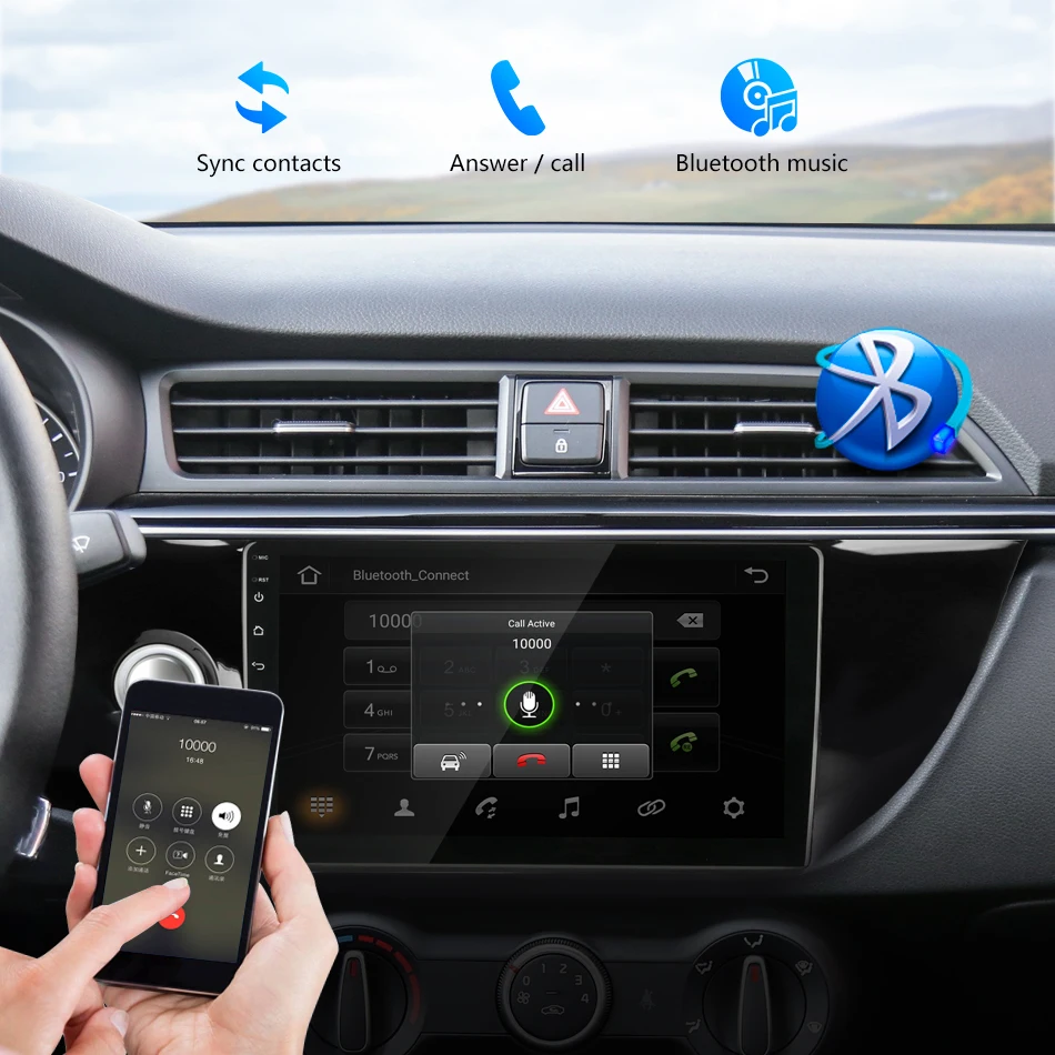 10," 2 Din Android автомобильное радио gps навигация Авто аудио стерео плеер для KIA RIO 4- FM/AM RDS головное устройство с рамкой
