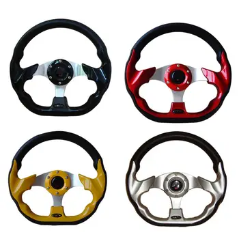 

2019 New Stylish 320mm Metal Faux Leather Car Modification 6-Bolt Racing Style Steering Wheel Automobile carros Interior