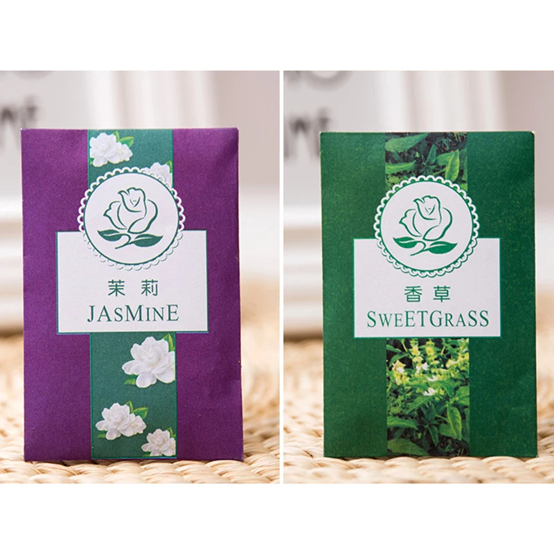10pcs Fragrance Bag Cabinet Drawer Closet Sachet Air Freshening Paper Bag Fragrance Scented Pocket Incense