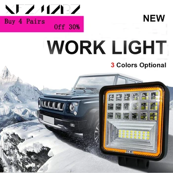 

ZFZMZBZ Weketor Two-Color Conversion 3000K 6000k LED 126W Work Light Bar For Off Road Truck Boat 4x4 SUV ATV UAZ Bus Car Lamp