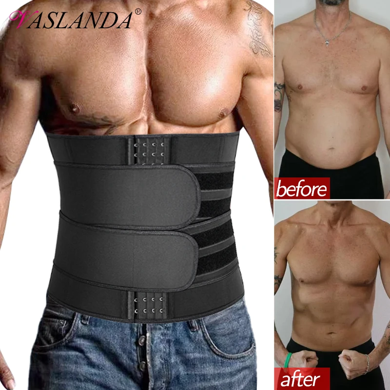Fajas Reductoras Abdomen Para Hombre Sudar Perder Peso Waist Trainer Shaper Vest 