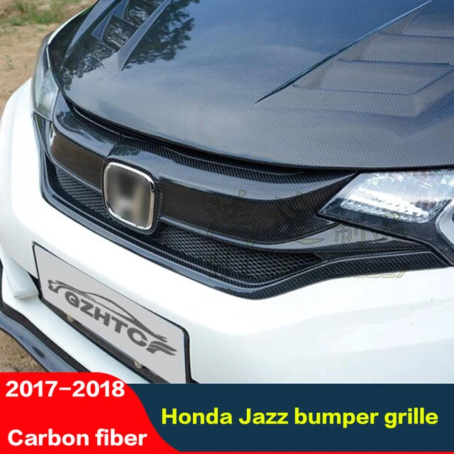 NEW Honda Fit Jazz Front Bumper Racing Decorative 2018 Bumper Carbon Fiber Grille