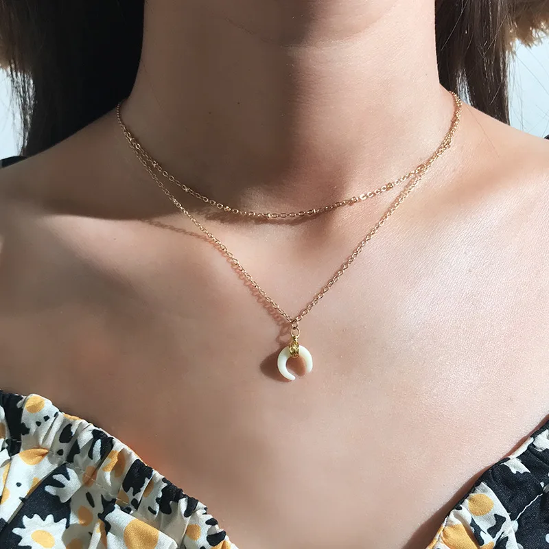 

2019 New Fashion Initial Moon Necklace Personalized Necklace Name Jewelry for women accessories girlfriend gift