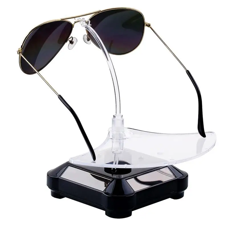 Glasses Display Stand Set Creative Rotary Sunglasses Organizer Glasses Stand Window Display Sunglasses Storage - Цвет: Black