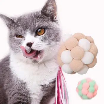 

Soft Ball with Bells Pet Chew Ball 6pcs Training Dog Chewing Bite Resistant Toys Ball with Bells Bouncy Lovely