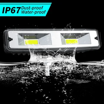

12V 48W 2LED Work Light Bar Lamp Spotlight Off-Road Vehicle 6500K Car Work Lights With Mounting Bracket White Light