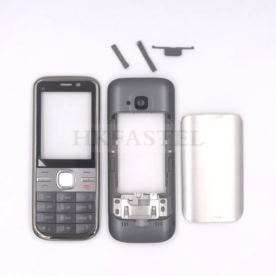 Mobile Phone Housing Cover Case English/Russian/Arabic Keypad Tools for Nokia C5 C5-00