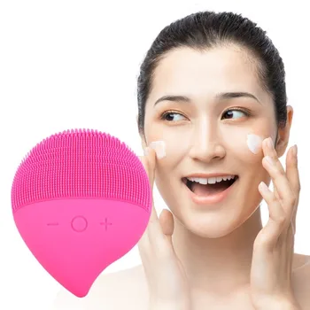 

Aophia Sonic Vibrating Device Electric Face Cleansing Brush Tool SPA Massage Face Deep Pore Beauty Soft Cleaning Face Brushes