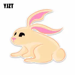 YJZT 12,5 см * 13 см интересный кролик ПВХ животное наклейка автомобиля стикер Декор C29-0246