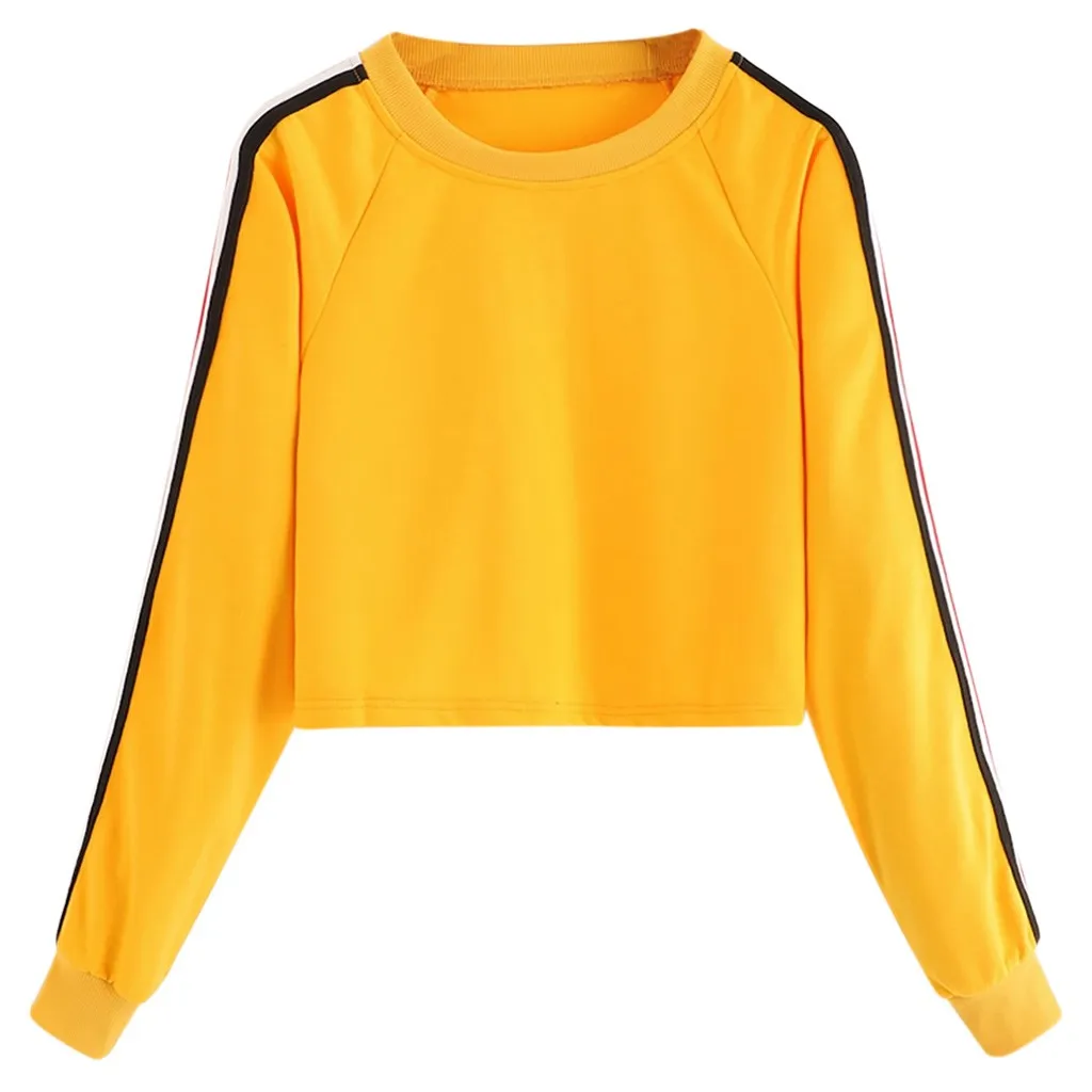 

Stylish Bar Fashion Rainbow Stripes Pullover Women Autumn Winter O-Neck Hoodie Female Sweatshirt Coat Clothes Moletom Feminino