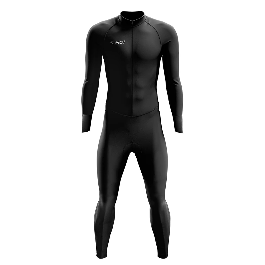 

Ekoi Pro Team Triathlon Suit men Cycling Jersey Skinsuit Jumpsuit Maillot Wetsuit Ropa ciclismo hombre long sleeve Swimwear set