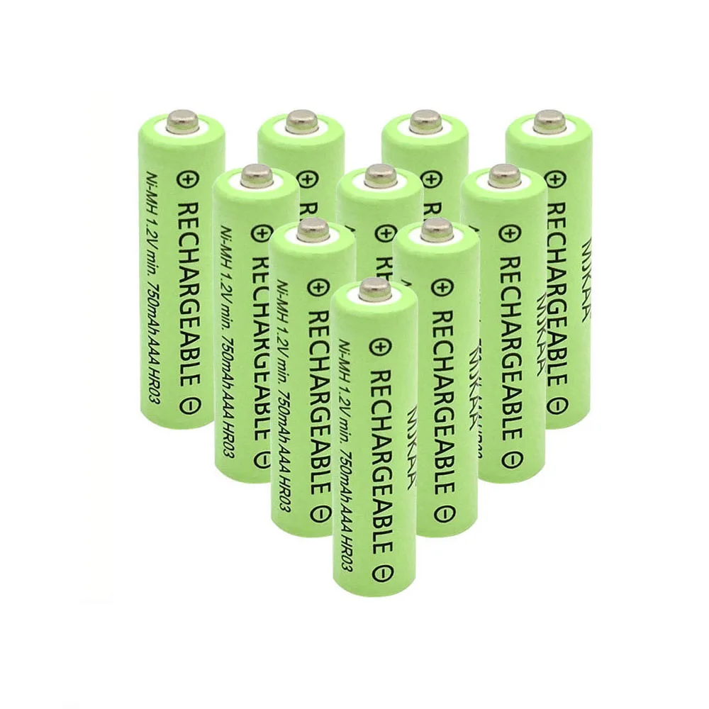 Wholesale large capacity NiMH pkcell AAA rechargeable battery 750mAh 1.2V AAA battery for watch