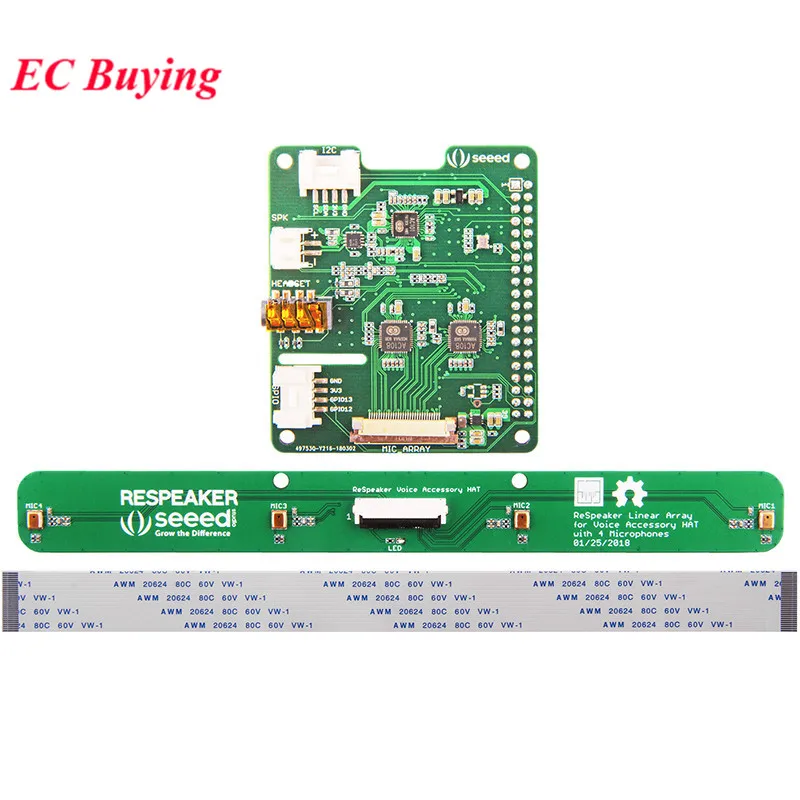 Raspberry Pi Pi0/3b/B +/pi4 линейный 4 микрофон микрофона|Интегральные схемы| |