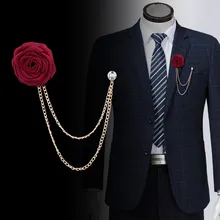 Корейские нарядные свадебные броши в виде тканевый с розами