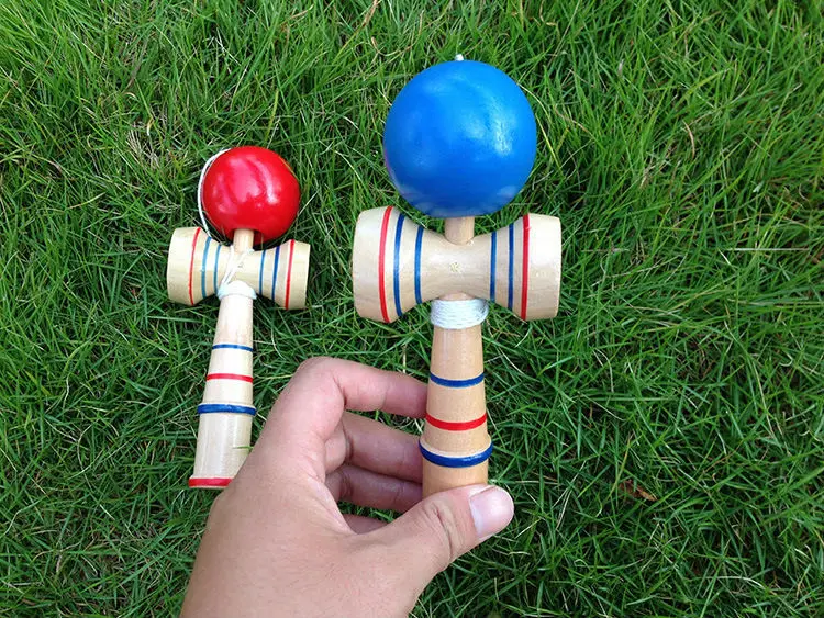 Детские игрушки из дерева, кендама, 2 шт., Традиционная японская игра кендама, детские игрушки кендама, цельные деревянные игрушки