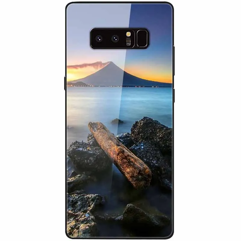 cute phone cases for samsung  Tempered Glass Cover For Samsung Note 8 Case Note9 Hard Protective Funda For Samsung Galaxy Note 10 Plus 9 Cases Luxury Bumper kawaii phone case samsung Cases For Samsung