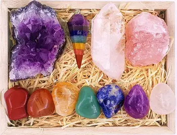 

Seven Chakra Stone 7 Colors Set Yoga Chakra Irregular Reiki Healing Crystals Stone Polished Individual Stones Comfortable