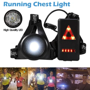 

Adjustable LED Running Chest Light Outdoor Sport Lighting USB Rechargeable Vest Flashlights Night Cycling Light