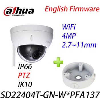 

Dahua Original SD22404T-GN-W 4MP High Speed ​​Network PTZ WiFi IP Camera and WDR ICR Ultra Intravenous With Junction Box PFA137